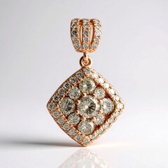 Ciondolo in oro con Diamante Rose de France VS1 di Argyle (Annette)