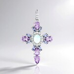 Ciondolo in argento con Opale di Welo