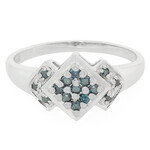 Fancy Diamond Silver Ring