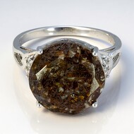 Anillo en plata con Cuarzo Dinosaurio