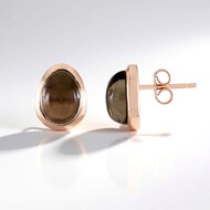 Orecchini in argento con Quarzo Fumè (Adela Silber)