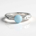 Anello in argento con Acquamarina Brasiliana (de Melo Essence)