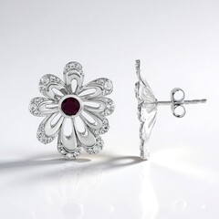 Orecchini in argento con Rodolite (de Melo Essence)