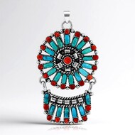 Ciondolo in argento con Turchese Kingman Mohave Blu (Jones Lee)