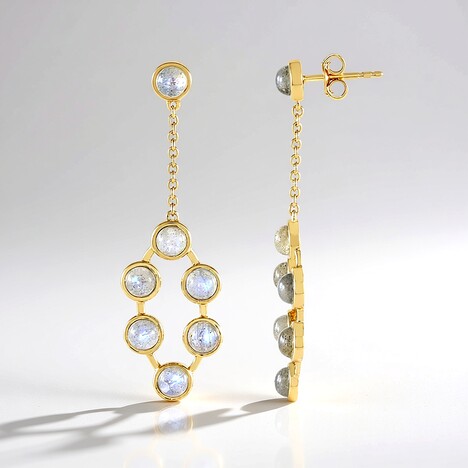 Orecchini in argento con Labradorite Blu Maniry (KM by Juwelo)