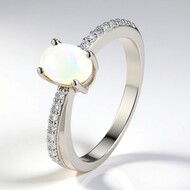 Welo Opal Silver Ring
