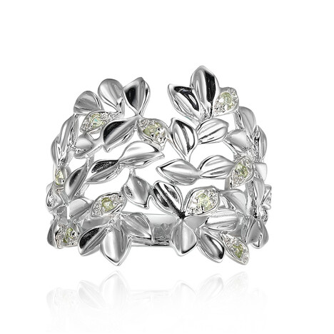 Zilveren ring met peridoots