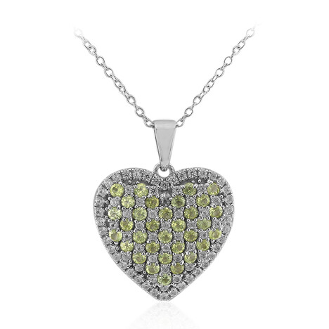 Zilveren halsketting met peridoots