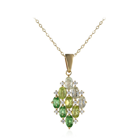 Collier en argent et Grenat Tsavorite