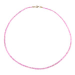 Pinkfarbener Ceylon-Saphir-Goldhalskette