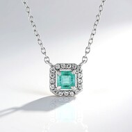 Collier en argent et Emeraude de Colombie