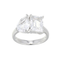Bague en argent et Topaze blanche
