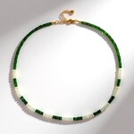 Collana in argento con Diopside Russo