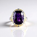 Anello in argento con Ametista (Gems en Vogue)
