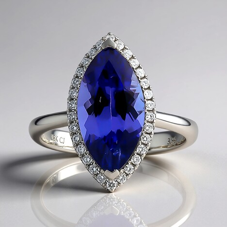 Anello in oro con Tanzanite AAA (CIRARI)