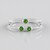 Bague en argent et Diopside de Russie