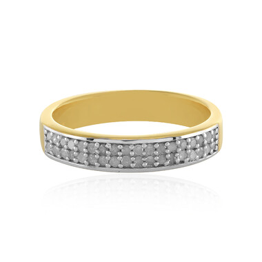 Zilveren ring met I4 (J) Diamanten