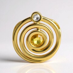 Ciondolo in argento con Zaffiro Giallo (MONOSONO COLLECTION)