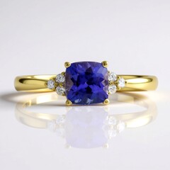 AAA-Tansanit-Goldring
