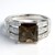 Anello placcato in platino con Quarzo