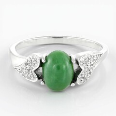Anello in argento con Crisoprasio Imperiale