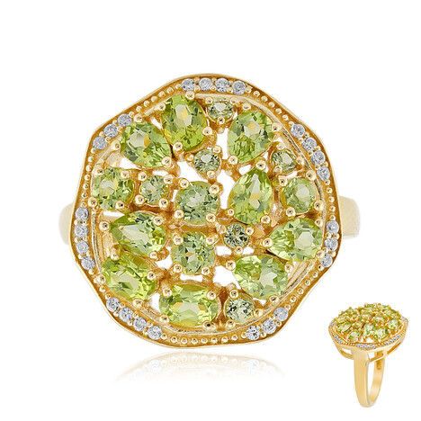 Burmesischer Peridot-Silberring