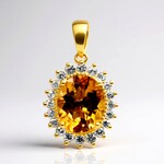 Ciondolo in argento con Scapolite Cognac