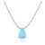 Blauer Pastell-Quarz-Silberhalskette