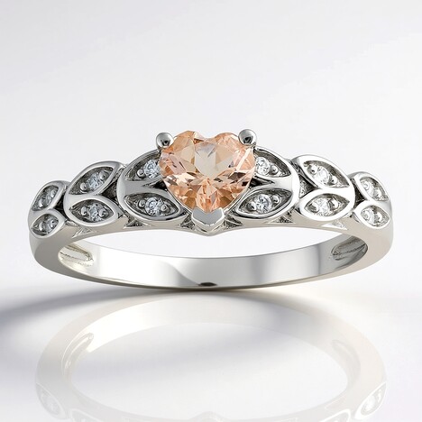Anello in argento con Morganite