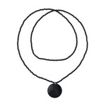 Zilveren halsketting met een zwarte onyx