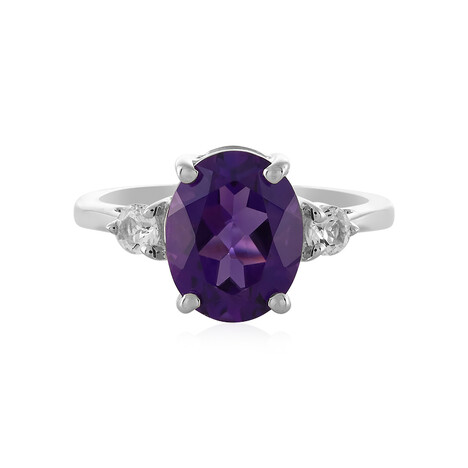 Anillo en plata con Amatista de Siberia