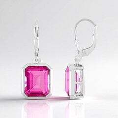 Orecchini in argento con Quarzo Color Rosa