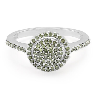 Bague en argent et Diamant fantaisie