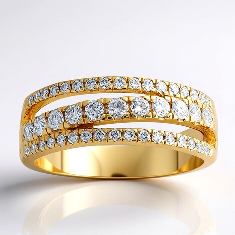 Anello in oro con Diamante SI1 (G) (Annette)