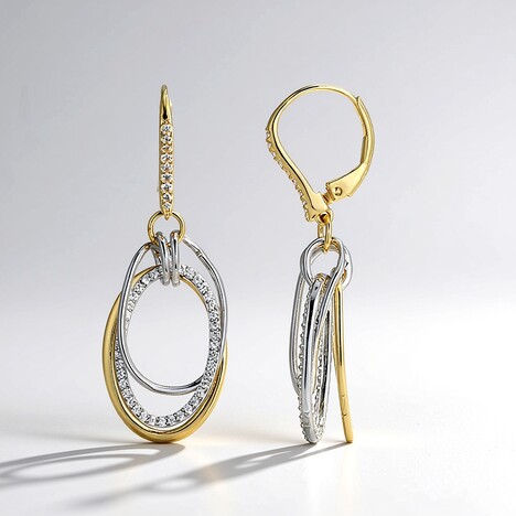 Orecchini in argento con Zircone (Adela Silber)