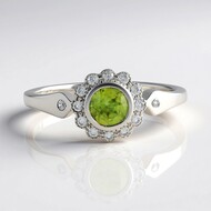 Bague en argent et Sphène