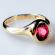 Nigerianischer Rubellit-Goldring (CUSTODANA)
