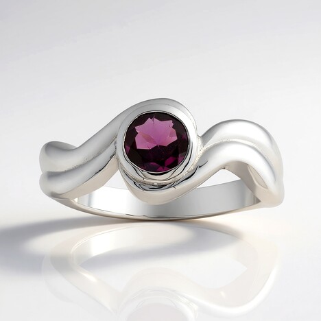 Anello in argento con Granato Roshoite (Pallanova)