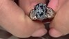 Bague en argent et Obsidienne Flocon-de-Neige
