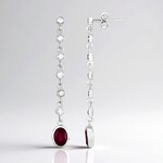 Orecchini in argento con Rubino del Madagascar