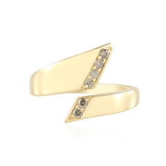 I2 Schokoladen-Brillant-Silberring