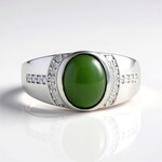 Anello in argento con Giada Canadese