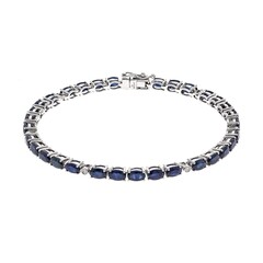 10K Ceylon Blue Sapphire Gold Bracelet
