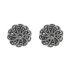 Markasit-Silberohrringe