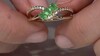 Gouden ring met Zambia-smaragdstenen