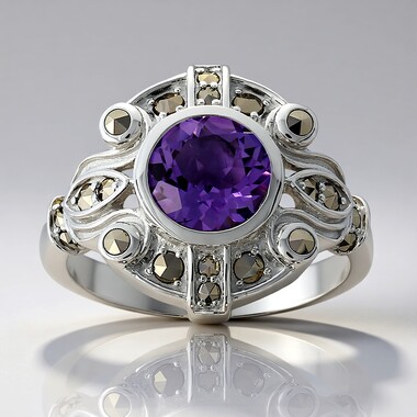 Anello in argento con Ametista (Annette classic)