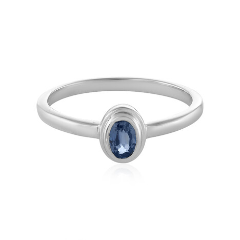 Bague en argent et Saphir bleu