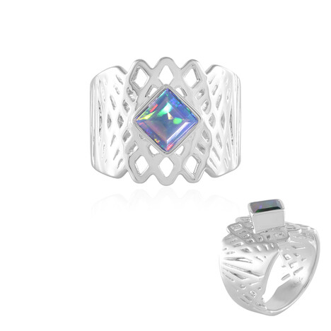 Bague en argent et Opale Mezezo (de Melo)