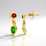 Orecchini in oro con Tsavorite della Tanzania (CUSTODANA)