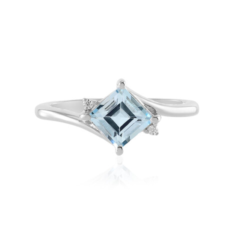 Himmelblauer Topas-Silberring